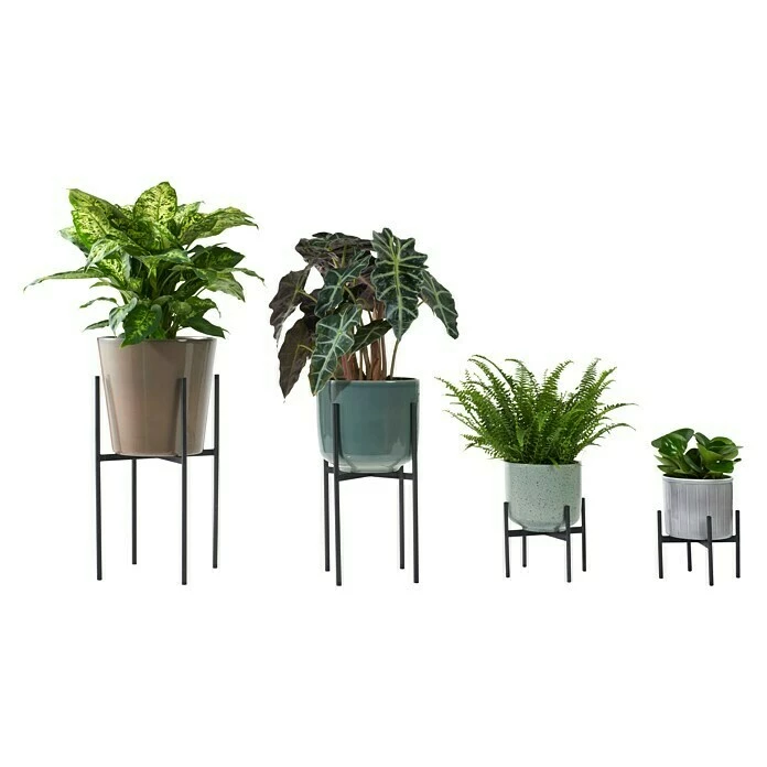 BAUHAUS Soendgen Keramik Übertopf Rund Bari Außenmaß (Ø X H): 24 X 22 Cm, Graugrün, Keramik – Bild 2