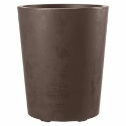 BAUHAUS Deroma Pflanzkübel Rund Millennium Außenmaß (Ø X H): 43,5 X 53,5 Cm, Kunststoff, Brownstone