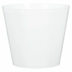 BAUHAUS Scheurich Übertopf Rund Purista Außenmaß (Ø X H): 30 X 24,2 Cm, Bianco, Kunststoff