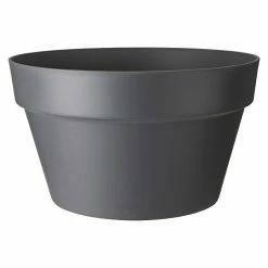 BAUHAUS Elho Loft Urban Pflanzschale Rund Außenmaß (Ø X H): 35 X 20,2 Cm, Kunststoff, Anthrazit