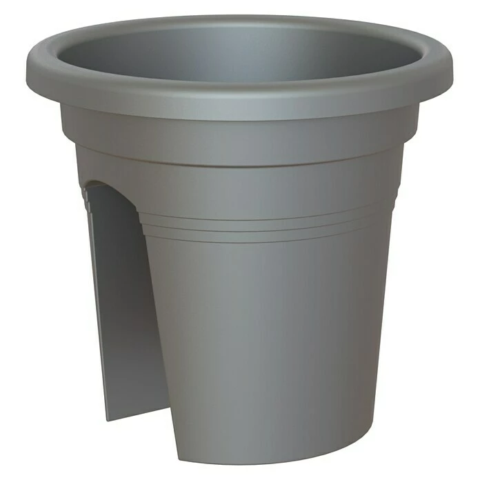 BAUHAUS Artevasi Venezia Geländertopf Außenmaß (Ø X H): 30 X 27 Cm, Kunststoff, Anthrazit