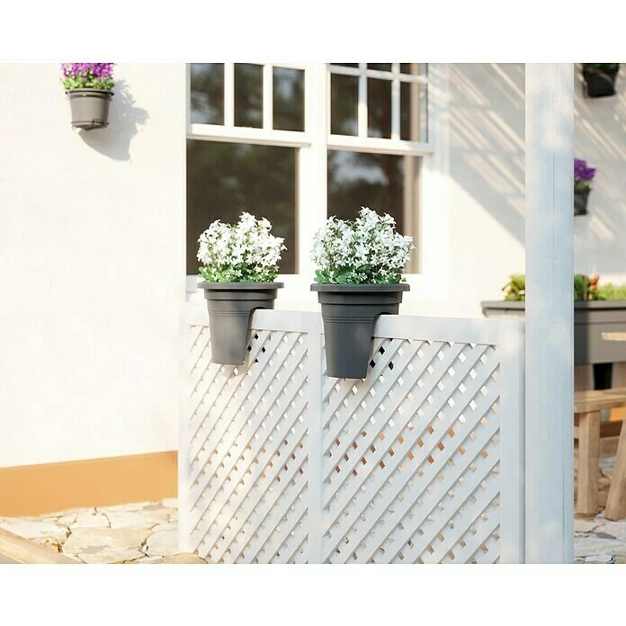 BAUHAUS Artevasi Venezia Geländertopf Außenmaß (Ø X H): 30 X 27 Cm, Kunststoff, Anthrazit – Bild 3