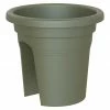 BAUHAUS Artevasi Venezia Geländertopf Außenmaß (Ø X H): 30 X 27 Cm, Kunststoff, Olivgrün