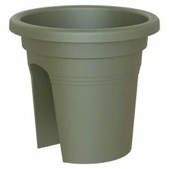 BAUHAUS Artevasi Venezia Geländertopf Außenmaß (Ø X H): 30 X 27 Cm, Kunststoff, Olivgrün
