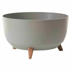 BAUHAUS Siena Garden Pflanzkübel Rund Oslo Eco 47 X 26,5 Cm, Grau