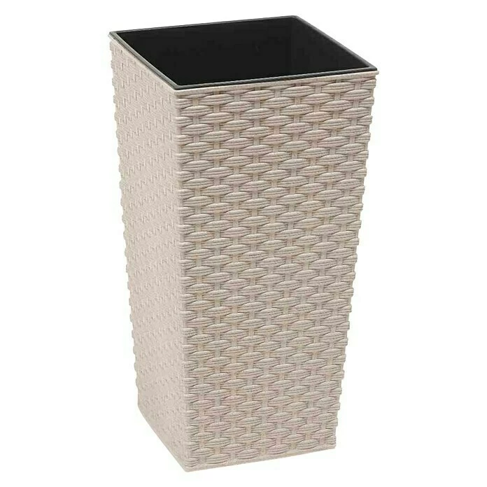 BAUHAUS Siena Garden Pflanzsäule Eckig Set Paris Eco 2 X Pflanzsäule 25 X 25 X 46 Cm, Kunststoff, Weiß – Bild 2