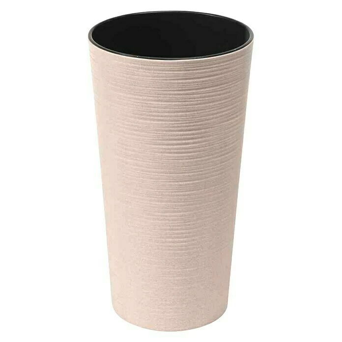 BAUHAUS Siena Garden Pflanzsäule Rund Set Locon Eco 1 X Pflanzsäule Ø30 X 57 Cm, 1 X Pflanzsäule Ø25 X 46,5 Cm, Kunststoff, Cremeweiß – Bild 2