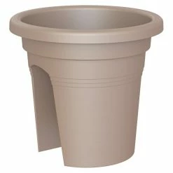 BAUHAUS Artevasi Venezia Geländertopf Außenmaß (Ø X H): 30 X 27 Cm, Kunststoff, Taupe
