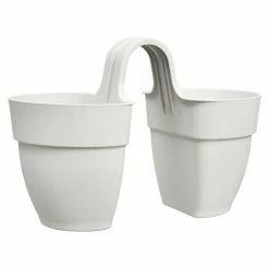 BAUHAUS Elho Geländertopf Vibia Campana Außenmaß (L X B X H): 20,5 X 38,4 X 26,5 Cm, Kunststoff, Seidenweiß