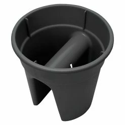 BAUHAUS KHW Geländertopf Flowerclip Außenmaß (Ø X H): 27 X 27,5 Cm, Kunststoff, Anthrazit