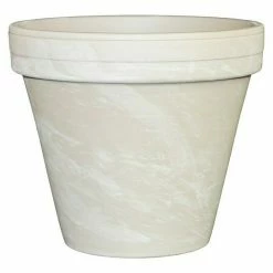 BAUHAUS Pflanztopf Außenmaß (Ø X H): 16 X 14 Cm, Naturmaterialien, Granit