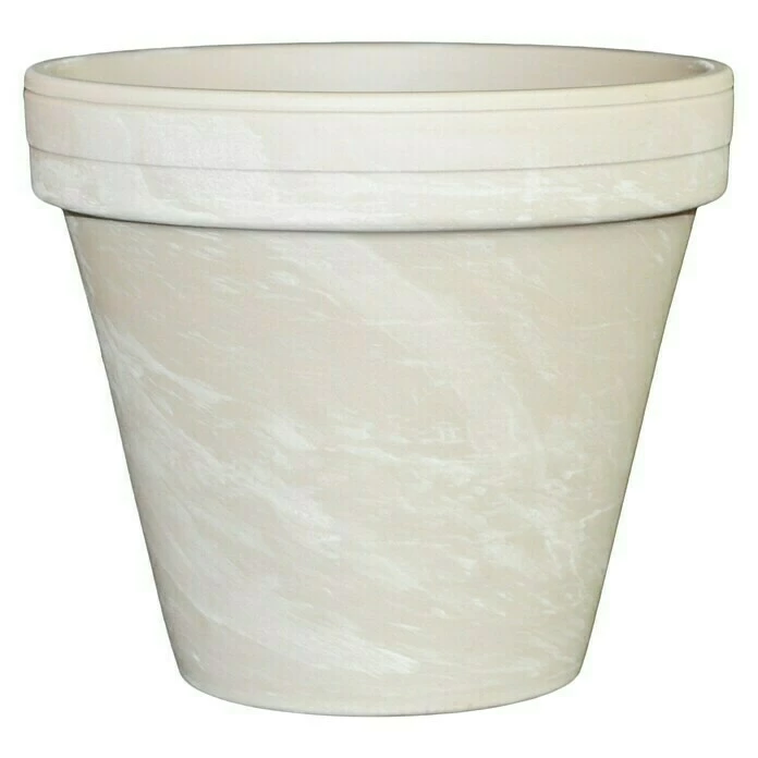 BAUHAUS Pflanztopf Außenmaß (Ø X H): 16 X 14 Cm, Naturmaterialien, Granit