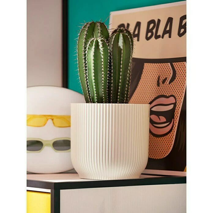 BAUHAUS Elho Pflanztopf Vibes Fold Außenmaß (Ø X H): 22 X 20 Cm, Kunststoff, Weiß – Bild 2