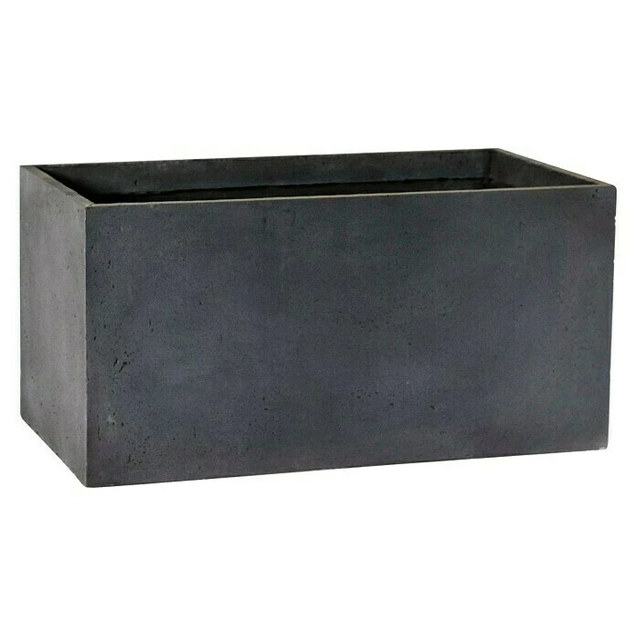 BAUHAUS Mega Collections Glasgow Pflanzkübel Eckig Außenmaß (L X B X H): 100 X 45 X 45 Cm, Verbundwerkstoff, Dunkelgrau