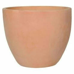 BAUHAUS Pflanztopf Messina Außenmaß (Ø X H): 28 X 22 Cm, Naturmaterialien, Tonweiß