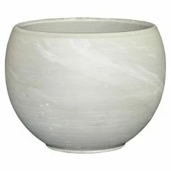 BAUHAUS Pflanztopf Luna Außenmaß (Ø X H): 37 X 27,5 Cm, Naturmaterialien, Granit