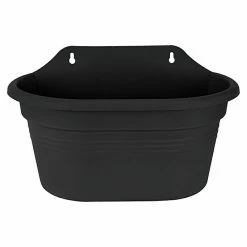 BAUHAUS Elho Green Basics Wand-Pflanzkasten Außenmaß (Ø X H): 30 X 17 Cm, Kunststoff, Schwarz