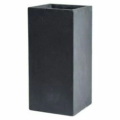 BAUHAUS Mega Collections Glasgow Pflanzsäule Eckig Außenmaß (L X B X H): 23 X 23 X 50 Cm, Verbundwerkstoff, Dunkelgrau