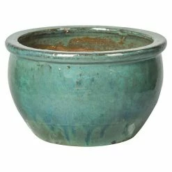 BAUHAUS Mega Collections Pflanztopf Korsika Außenmaß (Ø X H): 47 X 28 Cm, Keramik, Grau