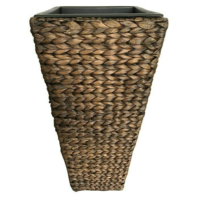 BAUHAUS Pflanzsäule Eckig Außenmaß (L X B X H): 28 X 28 X 60 Cm, Naturmaterialien, Braun