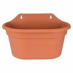 BAUHAUS Elho Green Basics Wand-Pflanzkasten Außenmaß (Ø X H): 30 X 17 Cm, Kunststoff, Tonrot