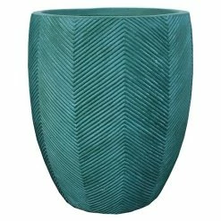 BAUHAUS Mega Collections Pflanzkübel Rund Iowa Außenmaß (Ø X H): 57 X 64 Cm, Verbundwerkstoff, Grün