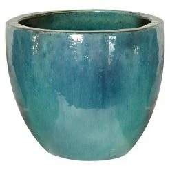 BAUHAUS Mega Collections Pflanztopf Korsika Außenmaß (Ø X H): 41 X 33 Cm, Keramik, Grau