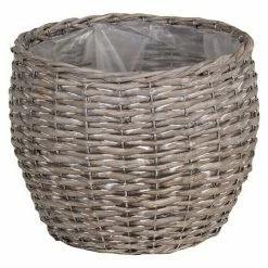 BAUHAUS A.H.G. Pflanzkorb Außenmaß (Ø X H): 23 X 20 Cm, Grau