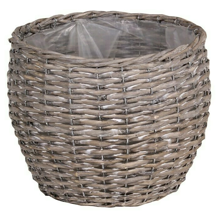 BAUHAUS A.H.G. Pflanzkorb Außenmaß (Ø X H): 23 X 20 Cm, Grau