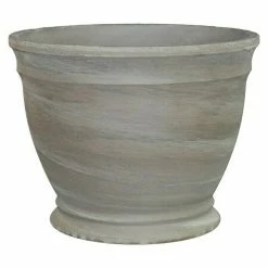 BAUHAUS Pflanztopf Gallicus Außenmaß (Ø X H): 29 X 21,2 Cm, Naturmaterialien, Basalt