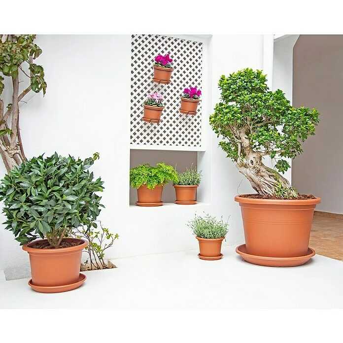 BAUHAUS Artevasi Venezia Pflanztopf Cilindro Außenmaß (Ø X H): 45 X 31,8 Cm, Kunststoff, Terracotta – Bild 3