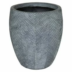 BAUHAUS Mega Collections Pflanzkübel Rund Iowa Außenmaß (Ø X H): 57 X 64 Cm, Verbundwerkstoff, Grau