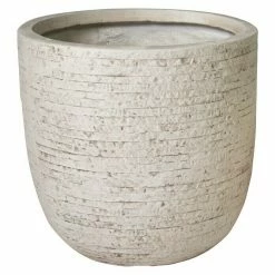 BAUHAUS Mega Collections Utah Pflanztopf Außenmaß (Ø X H): 42 X 41 Cm, Verbundwerkstoff, Sand