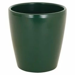 BAUHAUS Artevasi Orchideentopf Außenmaß (Ø X H): 14 X 14 Cm, Keramik, Dunkelgrün