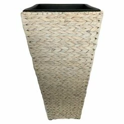 BAUHAUS Pflanzsäule Eckig Außenmaß (L X B X H): 28 X 28 X 60 Cm, Naturmaterialien, Waschweiß