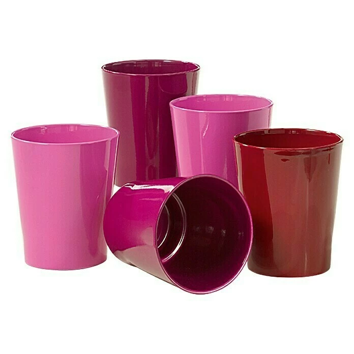 BAUHAUS SK Orchideentopf Merina Candy Außenmaß (Ø X H): 14 X 15 Cm, Keramik, Bordeaux, Glänzend – Bild 2