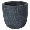 BAUHAUS Mega Collections Pflanztopf Nebraska Außenmaß (Ø X H): 34 X 33 Cm, Verbundwerkstoff, Graphit