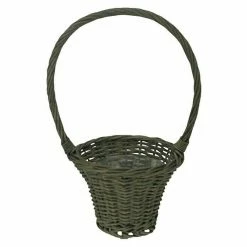 BAUHAUS Weidenkorb Ø X H: 30 X 50 Cm, Grau