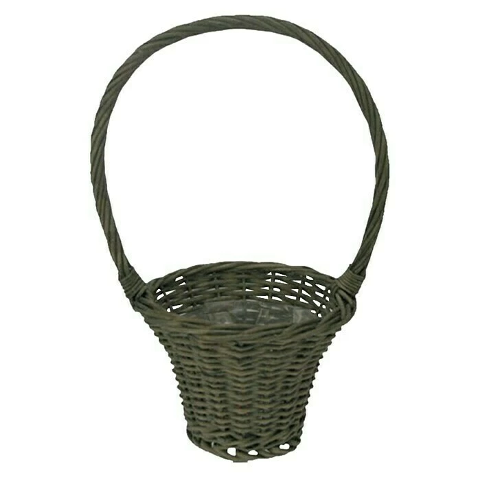 BAUHAUS Weidenkorb Ø X H: 30 X 50 Cm, Grau