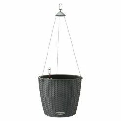 BAUHAUS Lechuza Cottage Blumenampel Nido Außenmaß (Ø X H): 27 X 23 Cm, Kunststoff, Granit