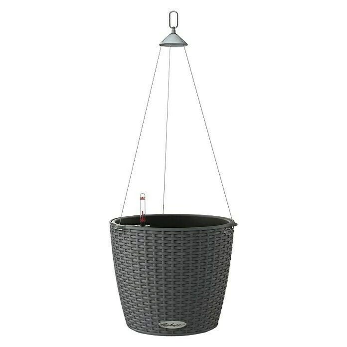 BAUHAUS Lechuza Cottage Blumenampel Nido Außenmaß (Ø X H): 27 X 23 Cm, Kunststoff, Granit