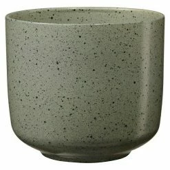 BAUHAUS Soendgen Keramik Übertopf Rund Bari Außenmaß (Ø X H): 19 X 17 Cm, Mintgrün Effekt, Keramik