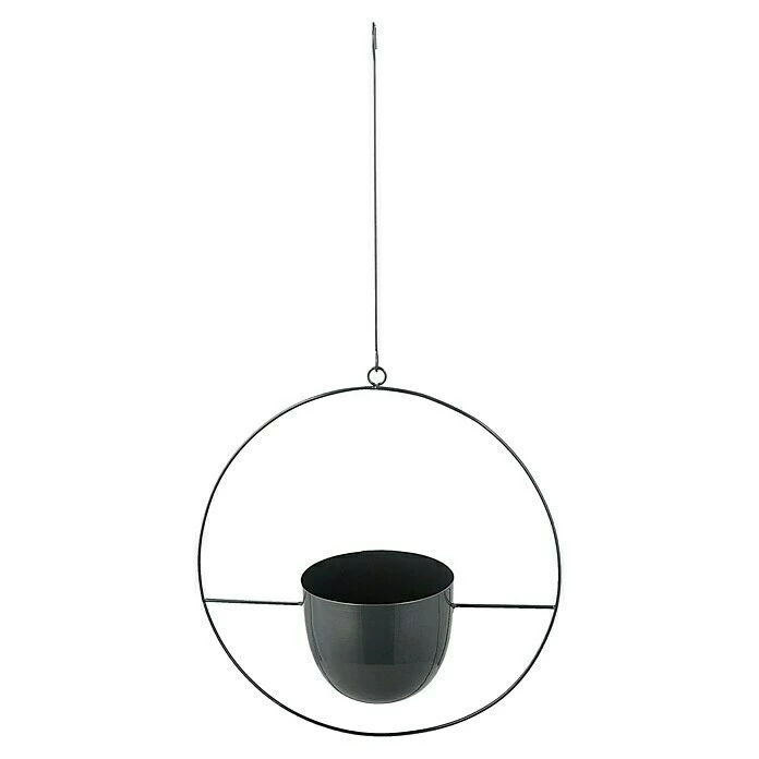 BAUHAUS Übertopf Hängend B X H: 34 X 65 Cm, Anthrazit