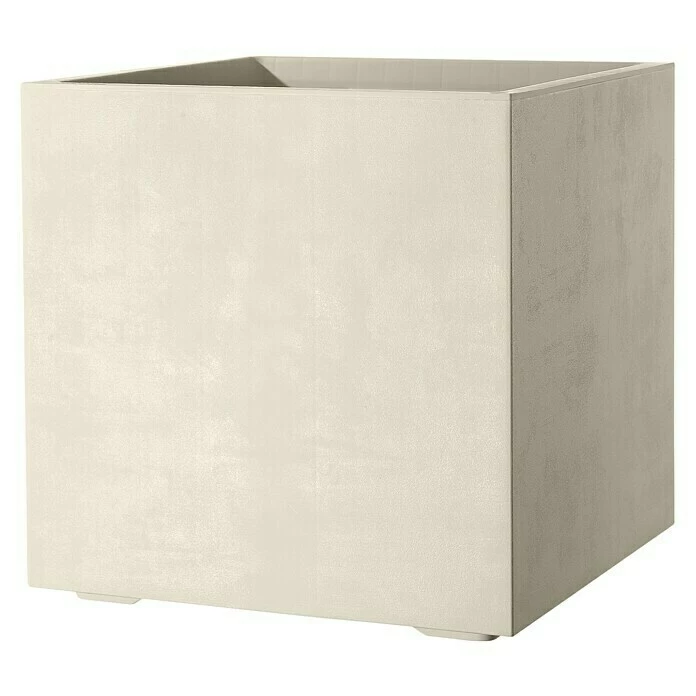BAUHAUS Deroma Pflanzkübel Eckig Millennium Außenmaß (L X B X H): 39 X 39 X 39 Cm, Kunststoff, Perlweiß