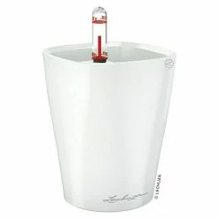 BAUHAUS Lechuza Pflanztopf Delta Außenmaß (Ø X H): 10 X 13 Cm, Kunststoff, Weiß