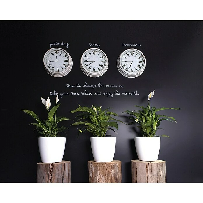 BAUHAUS Artevasi San Remo Übertopf Rund Außenmaß (Ø X H): 25 X 23 Cm, Weiß – Bild 4