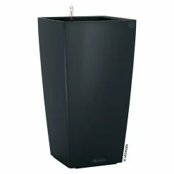 BAUHAUS Lechuza Color Pflanzsäule Eckig Cubico Außenmaß (L X B X H): 30 X 30 X 56 Cm, Kunststoff, Schiefergrau