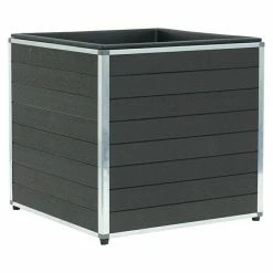 BAUHAUS A.H.G. Pflanzkübel Eckig Monaco Außenmaß (L X B X H): 42 X 42 X 43 Cm, Anthrazit, Quadratisch