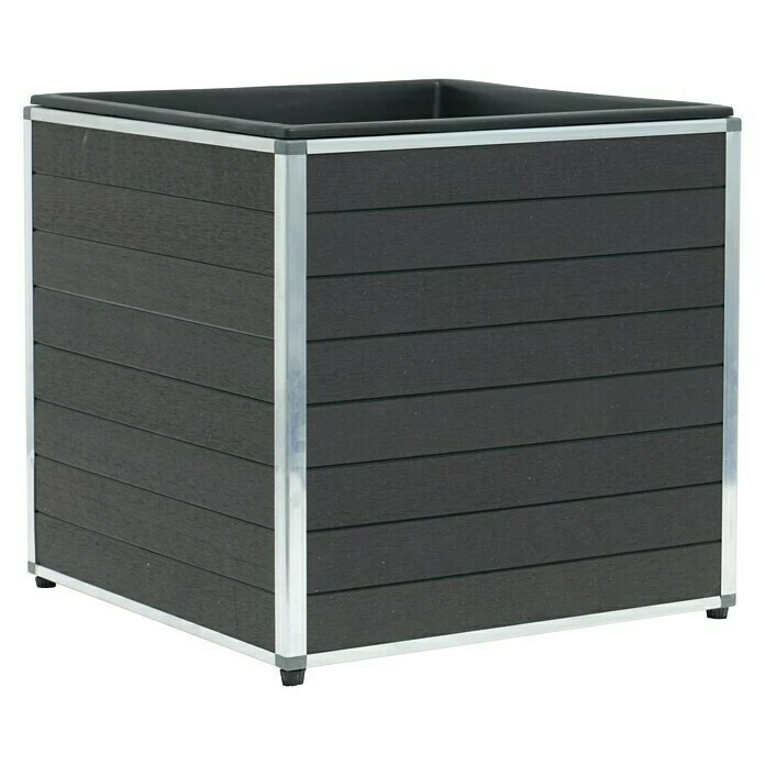 BAUHAUS A.H.G. Pflanzkübel Eckig Monaco Außenmaß (L X B X H): 42 X 42 X 43 Cm, Anthrazit, Quadratisch