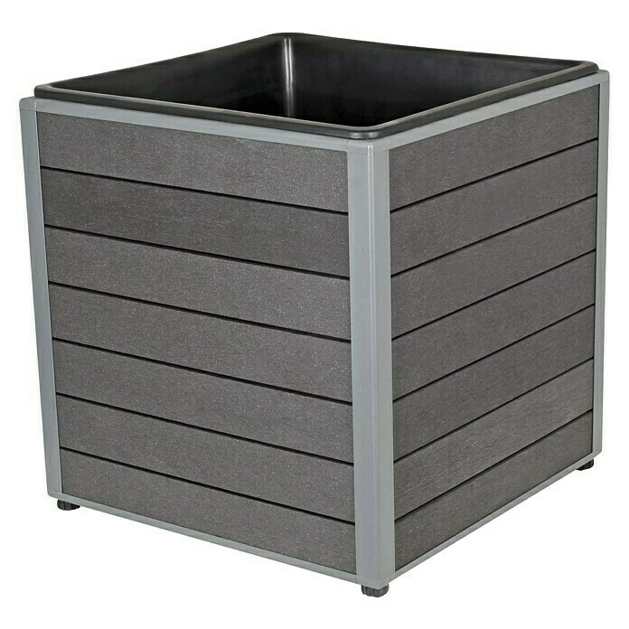 BAUHAUS A.H.G. Pflanzkübel Eckig Monaco Außenmaß (L X B X H): 42 X 42 X 43 Cm, Anthrazit, Quadratisch – Bild 2